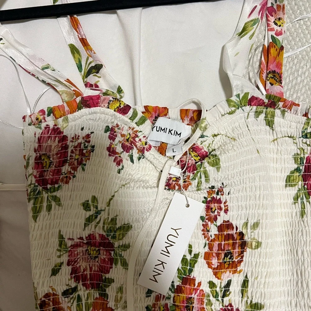 Trisha Dress- midi floral dress with shoulder ties - Picture 2 of 5